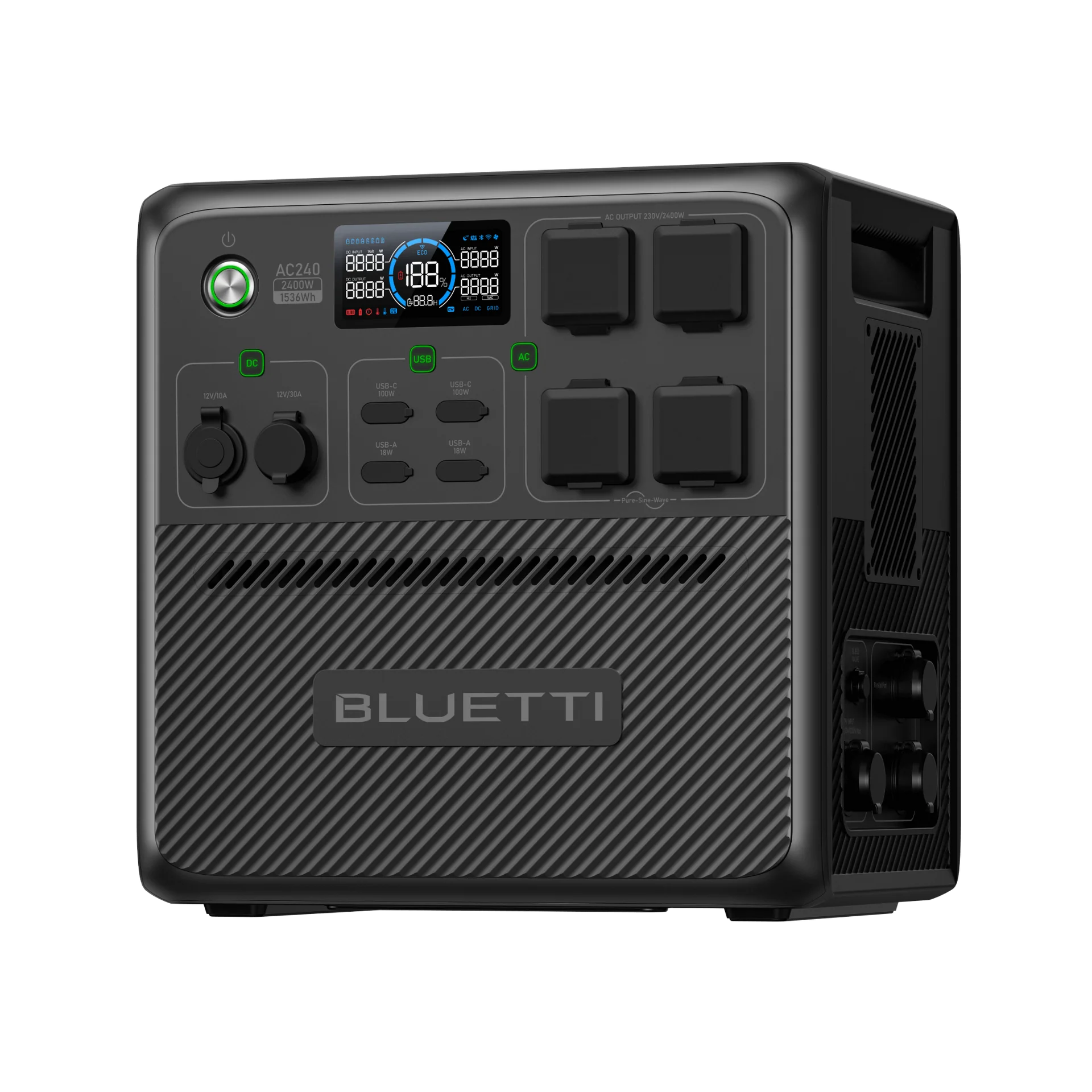BLUETTI AC240 Portable Power Station | 2,400W Output, 1,536Wh Capacity