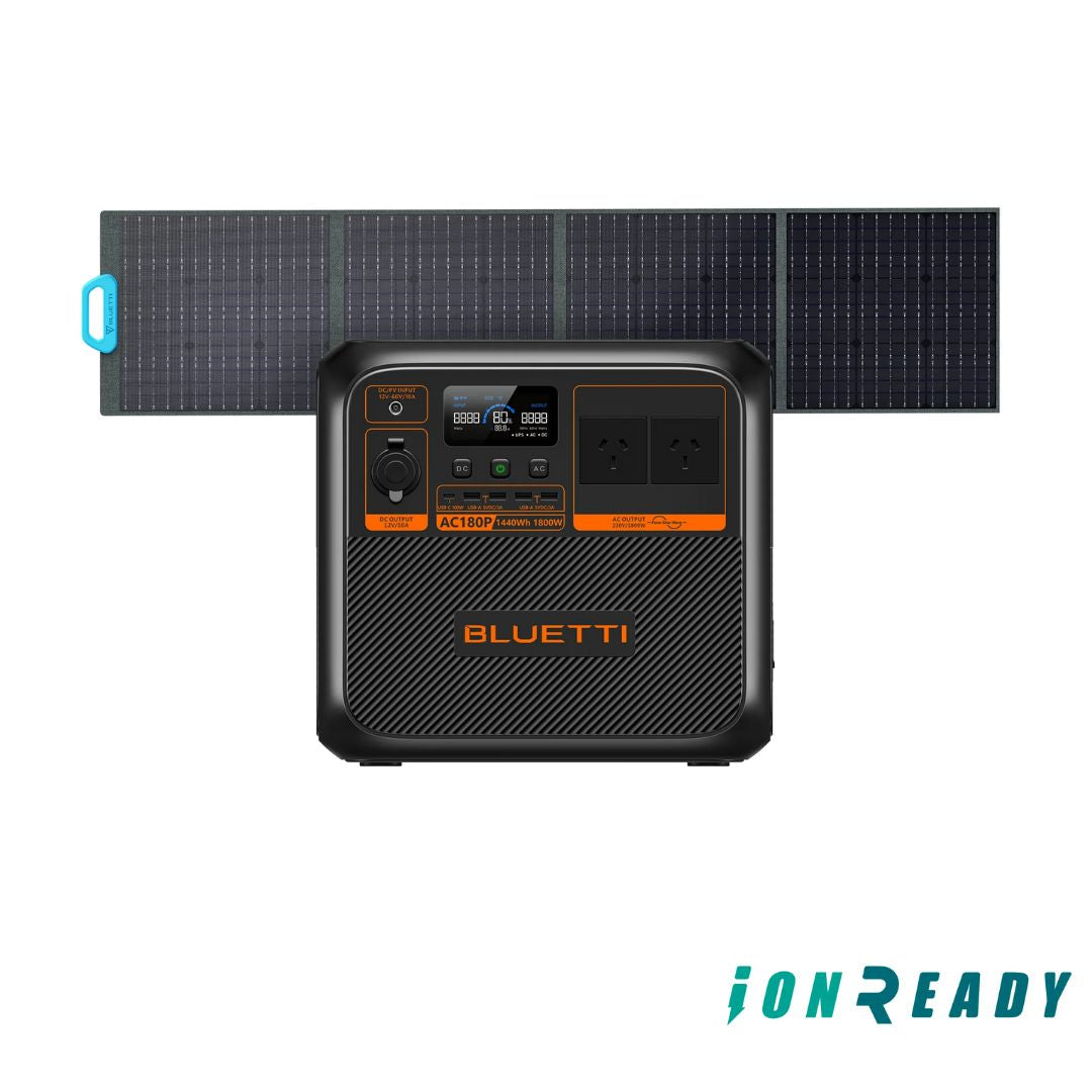 BLUETTI AC180P Portable Power Station | LiFePO4 Battery Backup w/ 1800W (1440Wh Capacity) AC Outlets, Recharge from 0-80% in 30 Min., Solar Generator for Outdoor Camping (Solar Panel Optional)