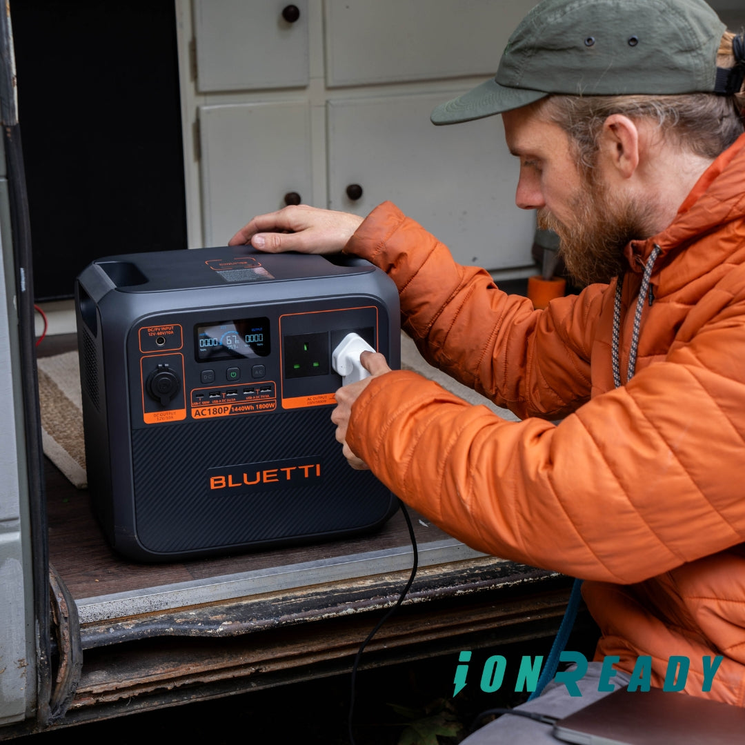 BLUETTI AC180P Portable Power Station | LiFePO4 Battery Backup w/ 1800W (1440Wh Capacity) AC Outlets, Recharge from 0-80% in 30 Min., Solar Generator for Outdoor Camping (Solar Panel Optional)
