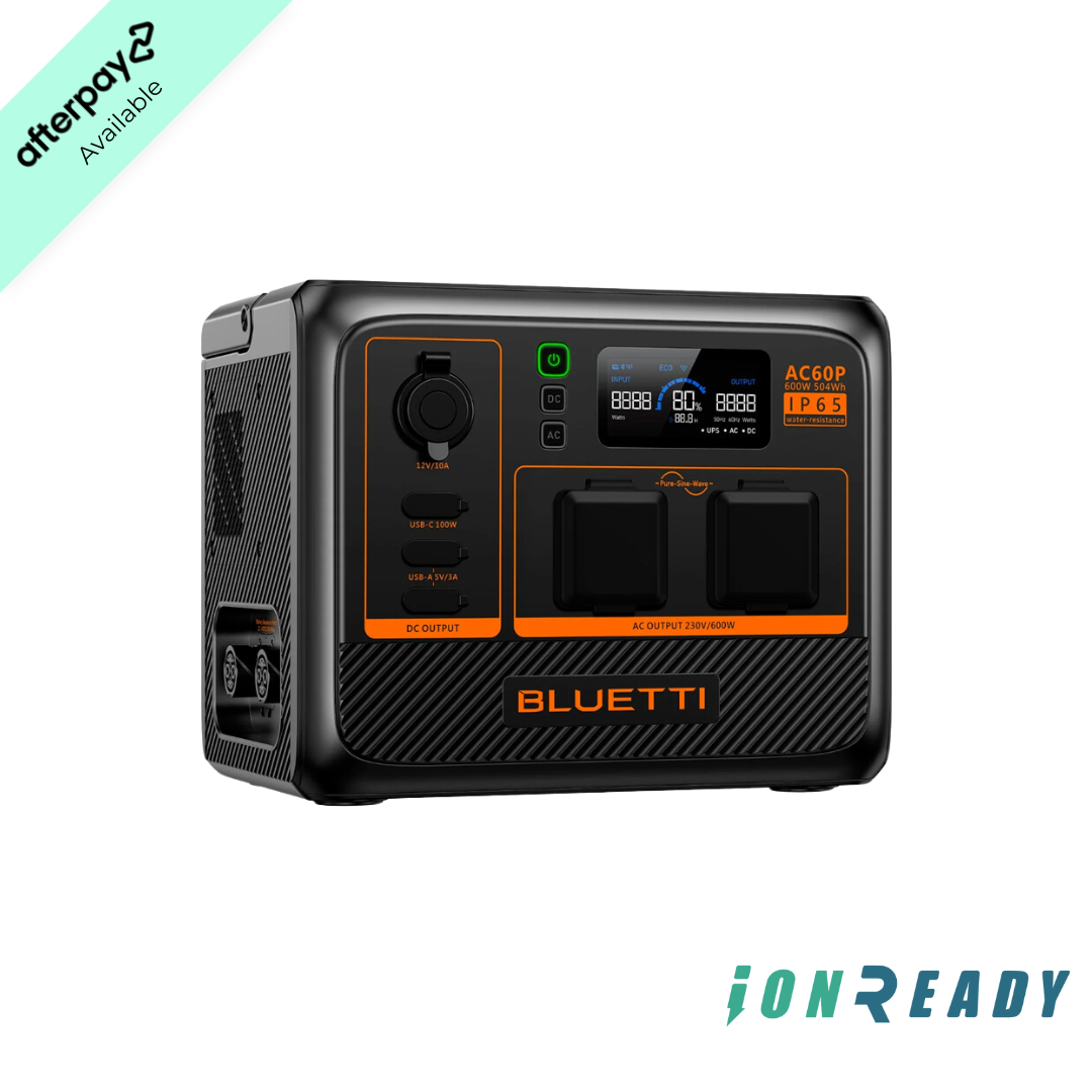 BLUETTI AC60P Portable Power Station | 600W Output, 504Wh Battery Capacity