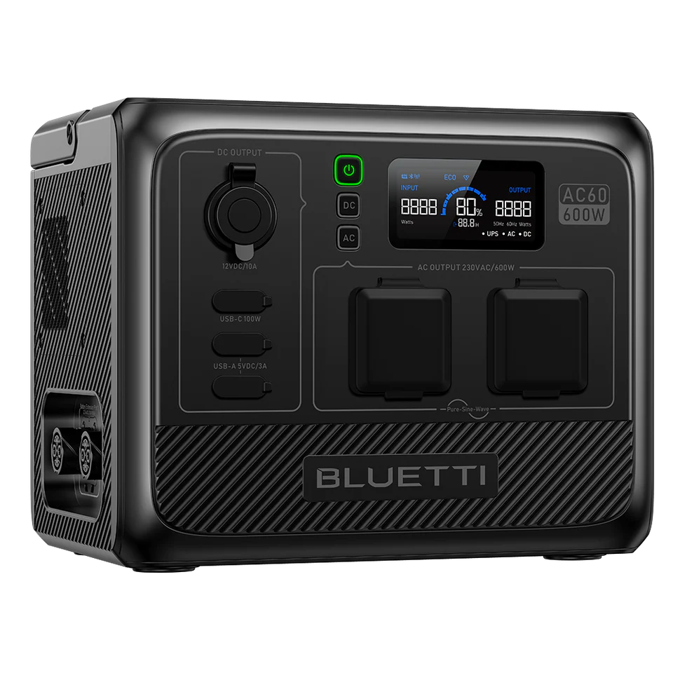 BLUETTI AC60 Portable Power Station | 600W Output, 403Wh Battery Capacity