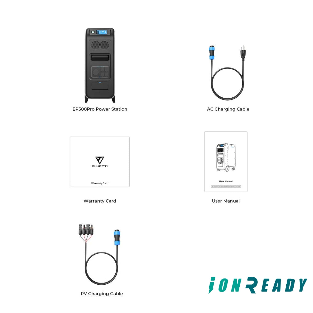 BLUETTI EP500Pro Solar Power Station | 3000W 5100Wh LiFePO4 Battery Fast Charge Solar Generator for Outdoor Camping
