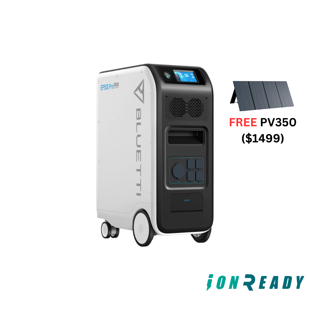 BLUETTI EP500Pro Solar Power Station | 3000W 5100Wh LiFePO4 Battery Fast Charge Solar Generator for Outdoor Camping