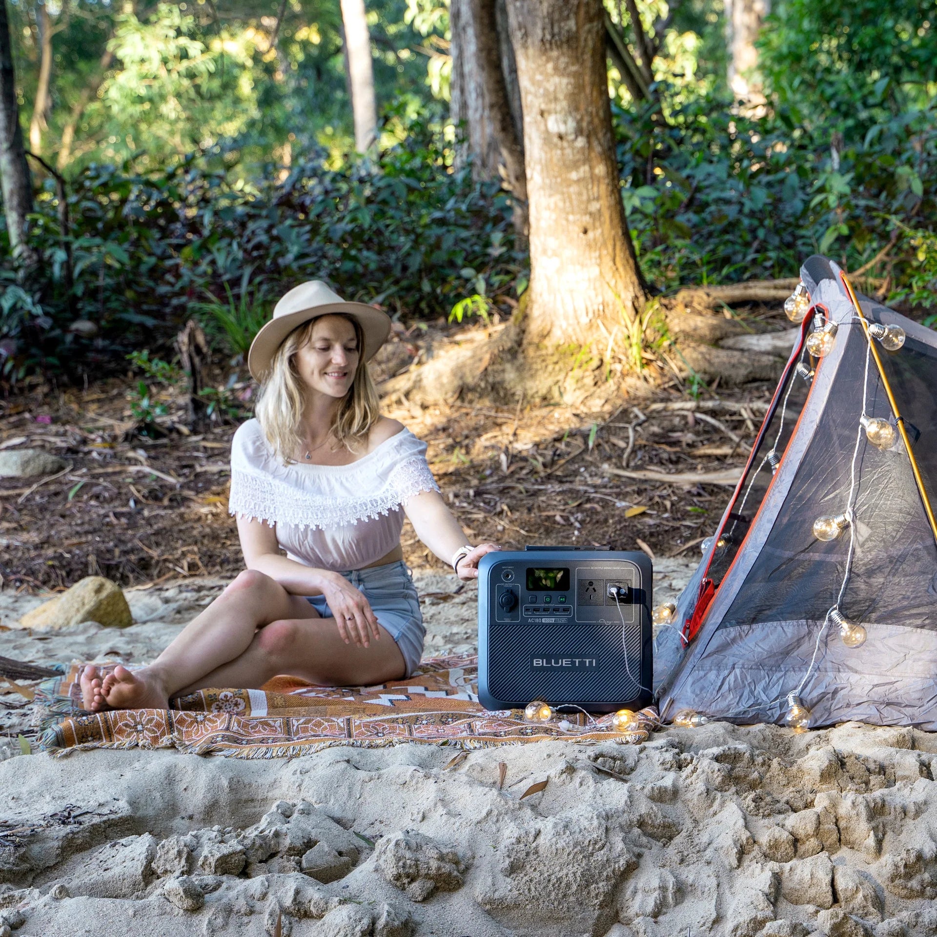 BLUETTI AC180P Portable Power Station | LiFePO4 Battery Backup w/ 1800W (1440Wh Capacity) AC Outlets, Recharge from 0-80% in 30 Min., Solar Generator for Outdoor Camping (Solar Panel Optional)