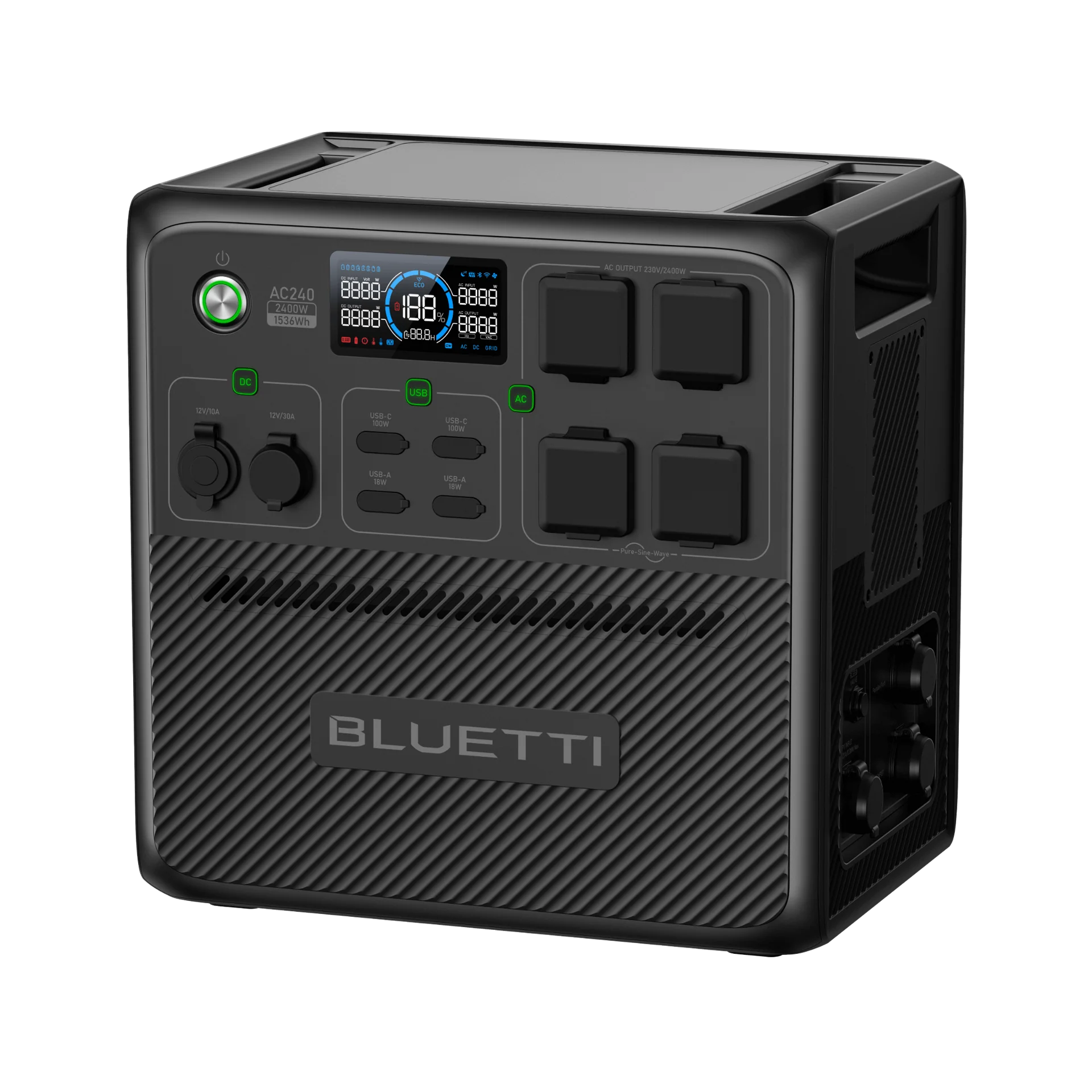 BLUETTI AC240 Portable Power Station | 2,400W Output, 1,536Wh Capacity