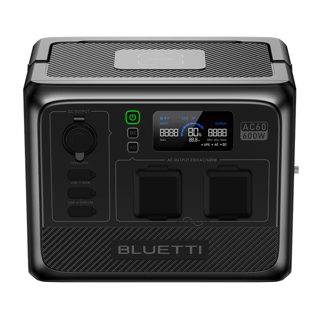 BLUETTI AC60 Portable Power Station | 600W Output, 403Wh Battery Capacity