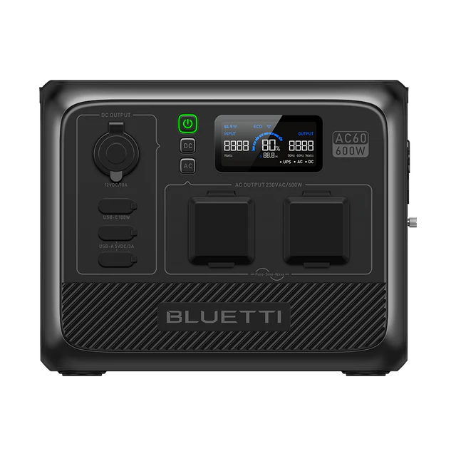 BLUETTI AC60 Portable Power Station | 600W Output, 403Wh Battery Capacity