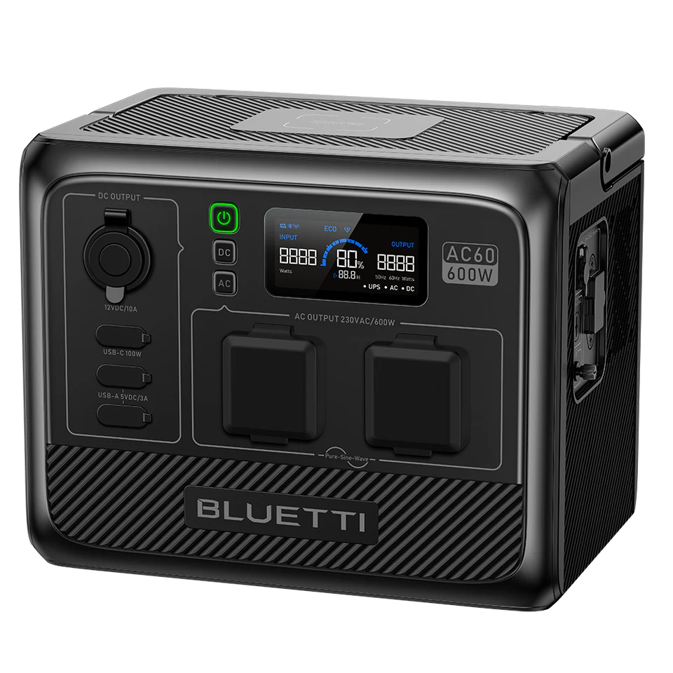 BLUETTI AC60 Portable Power Station | 600W Output, 403Wh Battery Capacity