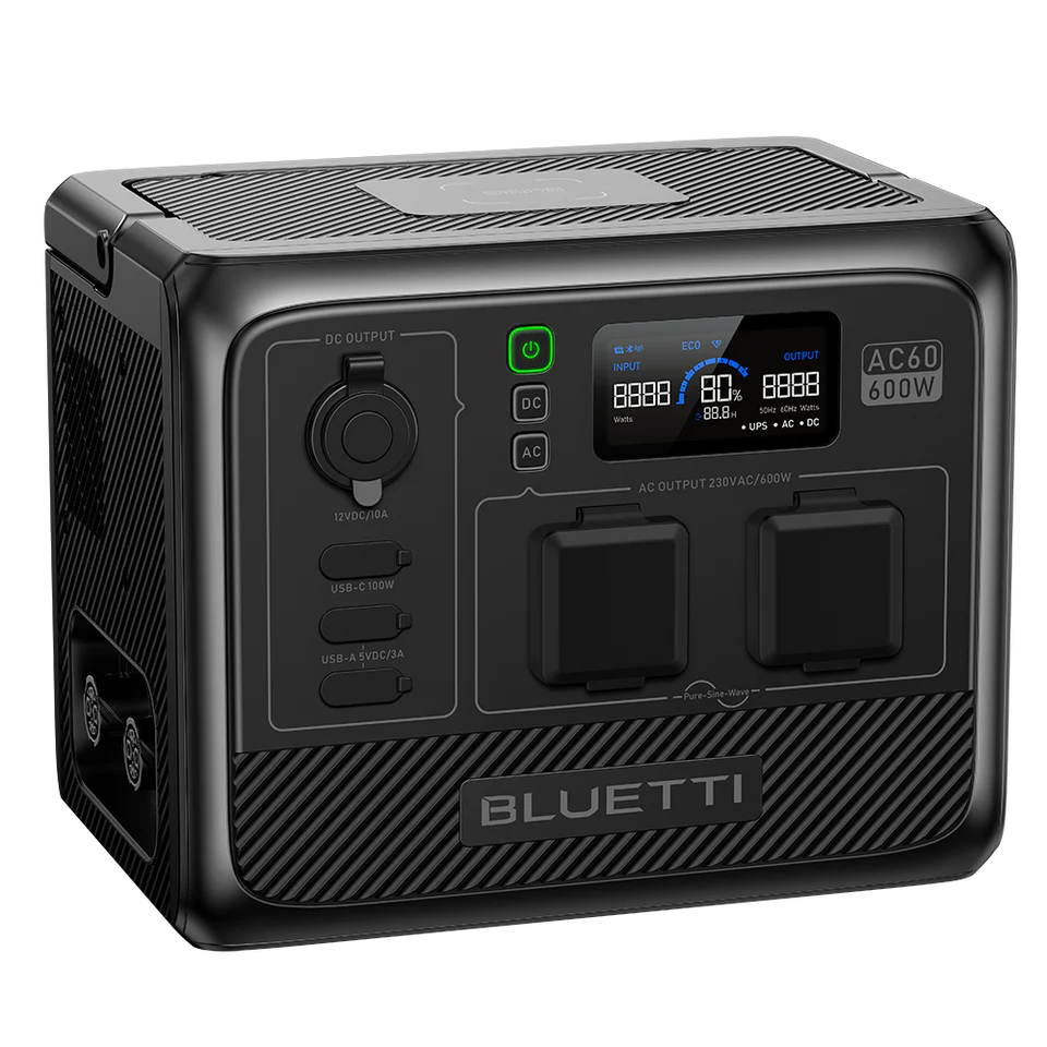 BLUETTI AC60 Portable Power Station | 600W Output, 403Wh Battery Capacity