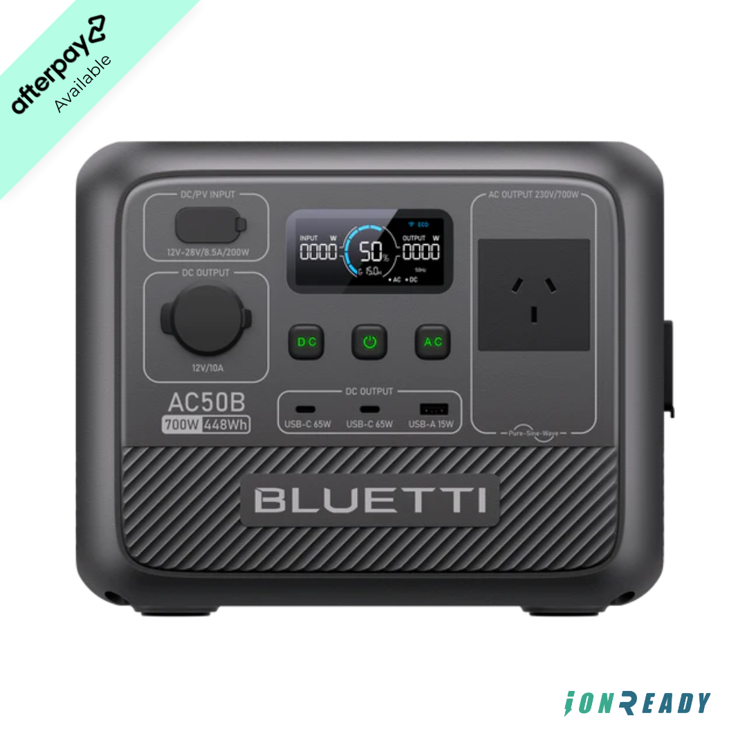 BLUETTI Portable Power Station AC50B, 448Wh LiFePO4 Battery Backup w/ 2 700W AC Outlets (Power Lifting 1000W), 0-80% in 45 Min., Solar Generator for Camping, Road Trip, Outage (Solar Panel Optional)